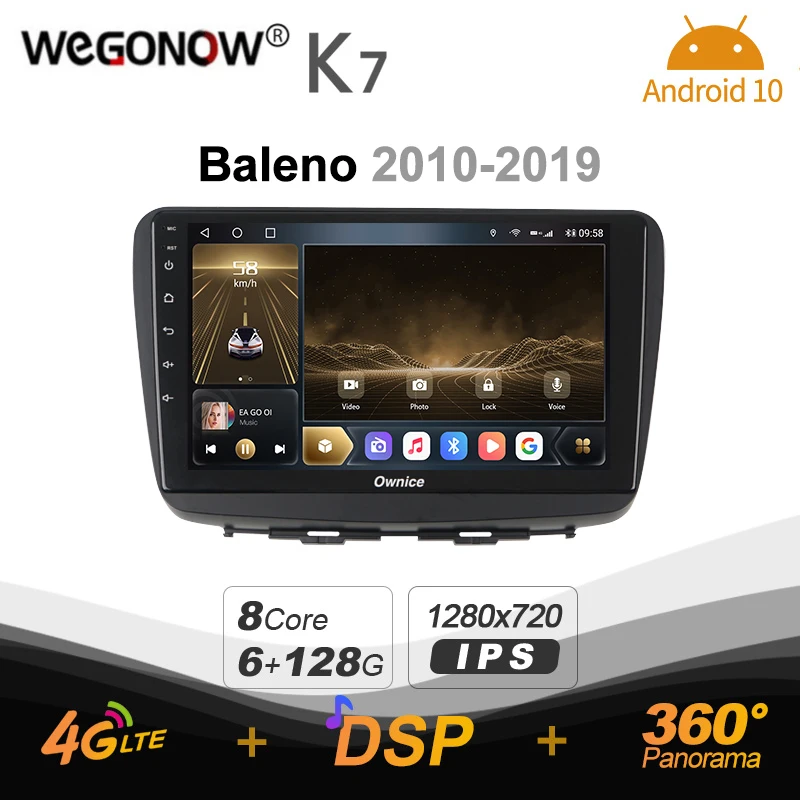 

Ownice K7 6G + 128G Ownice Android 10,0 автомобиль радио для SUZUKI Baleno 2010 - 2019 GPS 2din 4 аппарат не привязан к оператору сотовой связи 5G Wi-Fi Авто 360 SPDIF