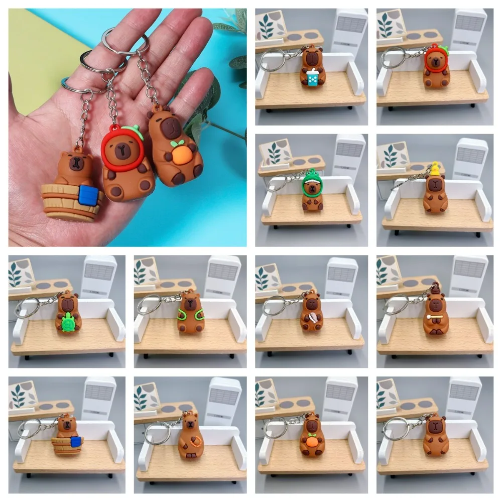 Аксессуары для сумок ПВХ капибара брелок ключей умный водонепроницаемый с