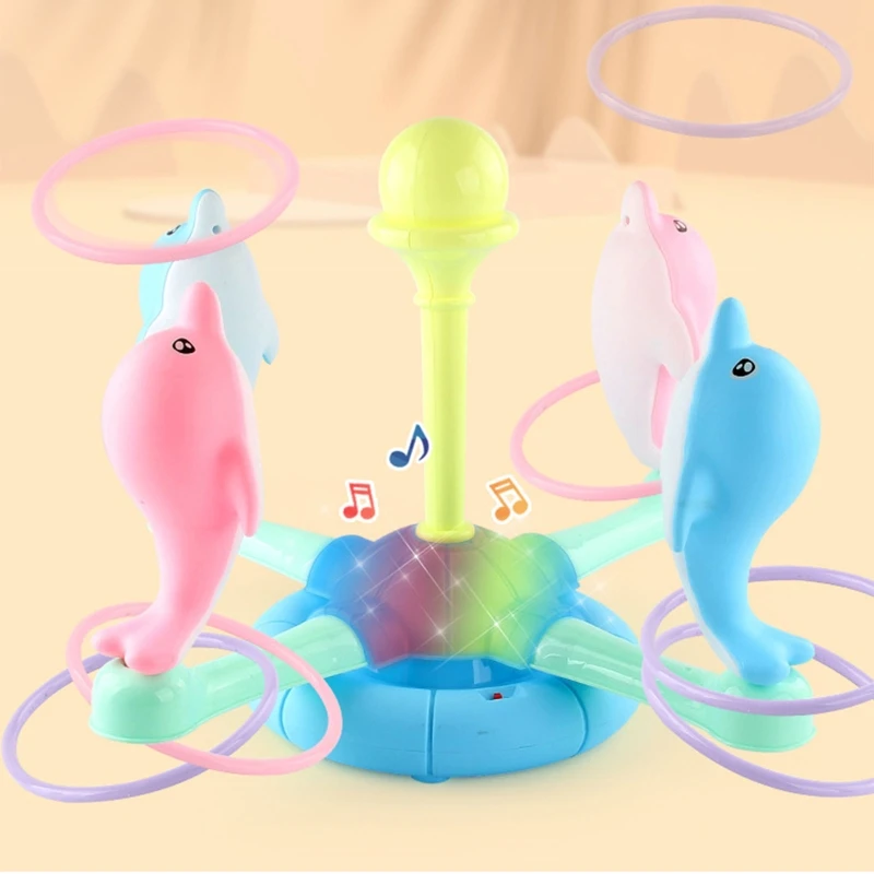 

Toss & Throw Game Dolphin Toys for Parents Children Assembly Funny Board Game Toy Toddler Indoor Table Activity Playset QX2D