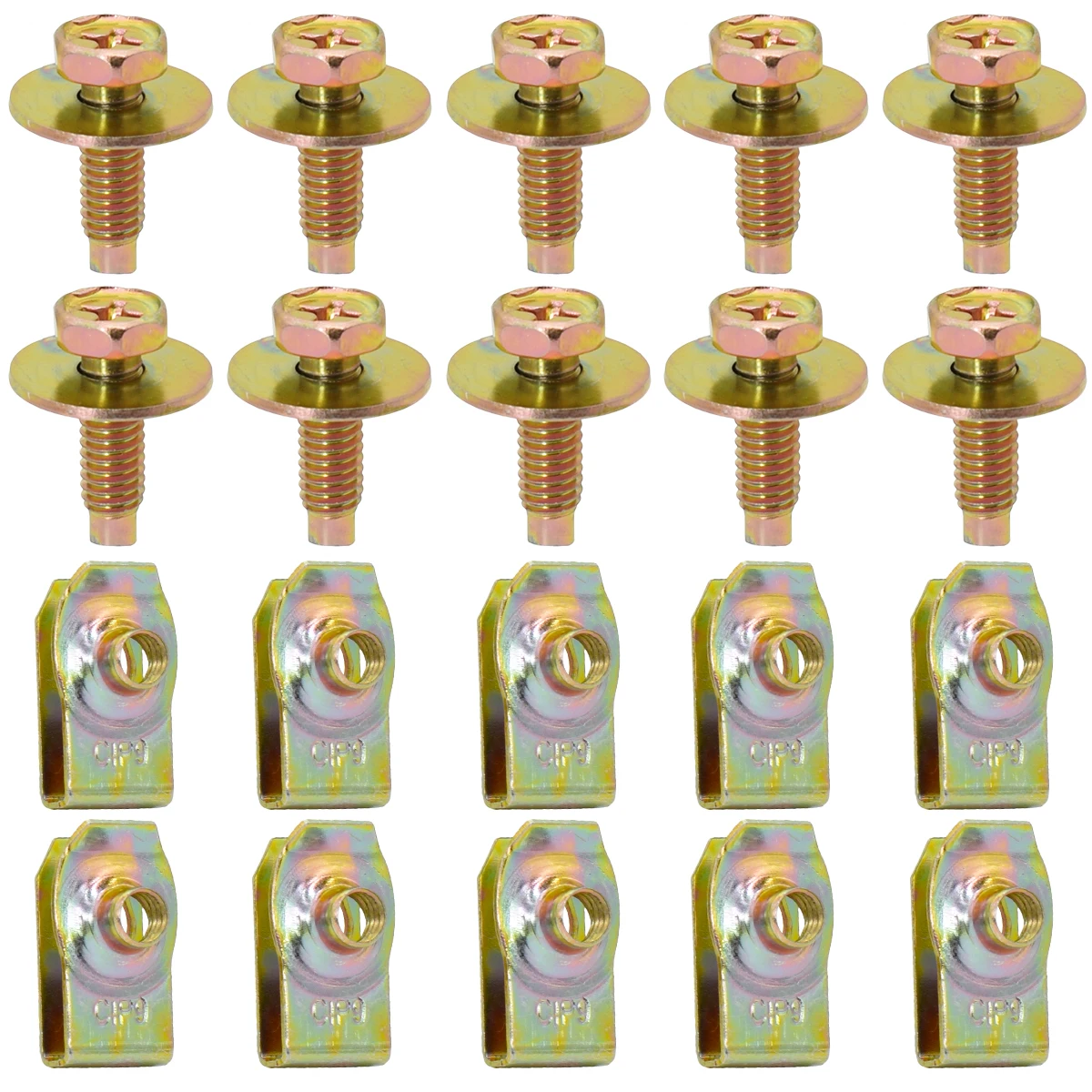 

10 шт., болты для кузова автомобиля M6, крышка двигателя, нижняя часть, брызговик, защита Бампера, брызговик, подкладка, фиксатор, заклепки, винтовые зажимы