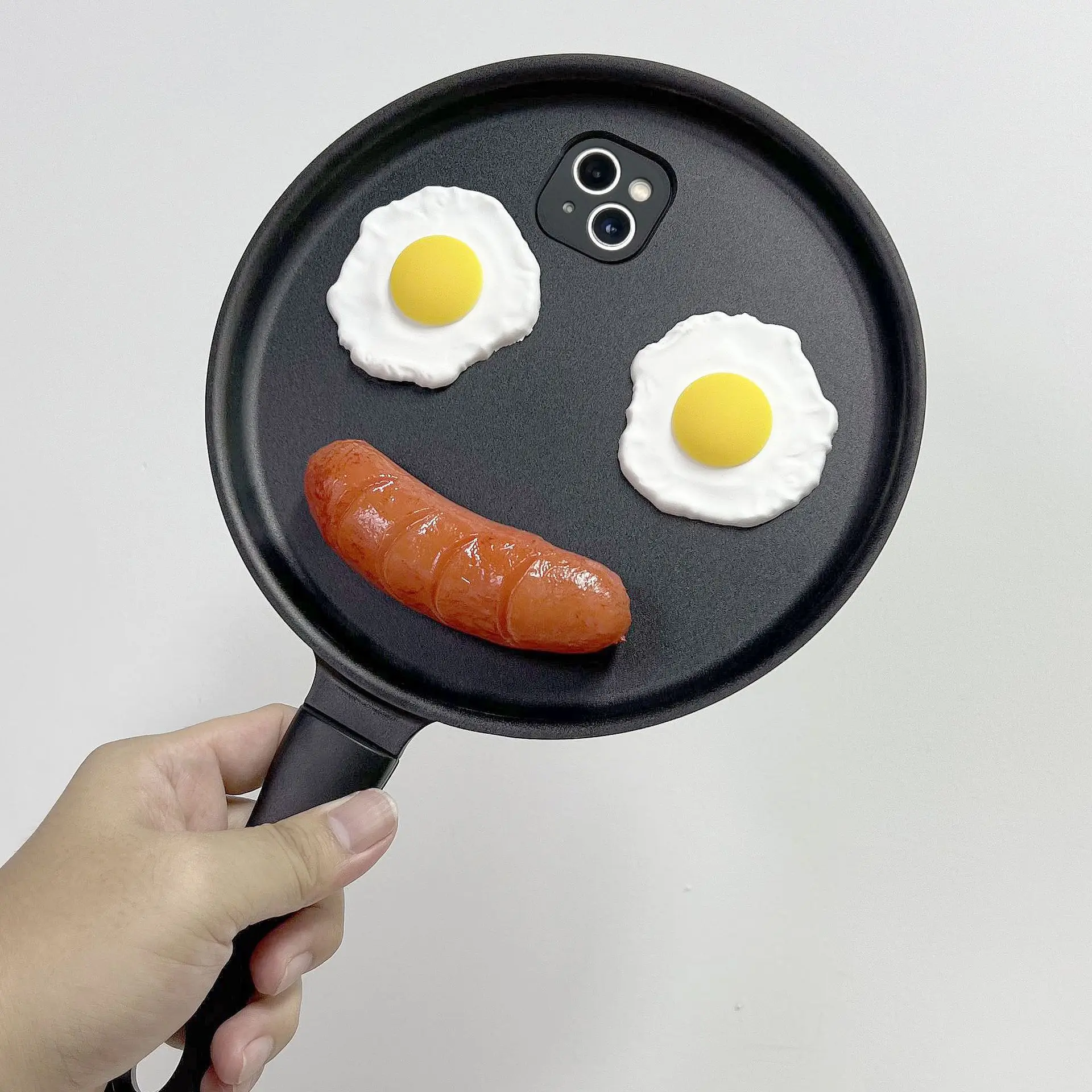 Чехол для телефона Apple 15/13/12/11 promax с забавным яйцом сосиской улыбающимся лицом