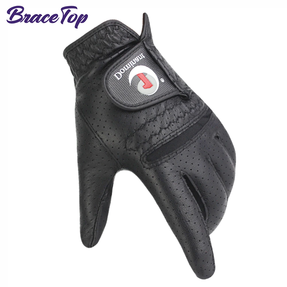 

BraceTop Golf Gloves for Men Breathable Lambskin Fabric Anti Slip Sports Left Hand Gloves for Mens Husband Gift Professional New