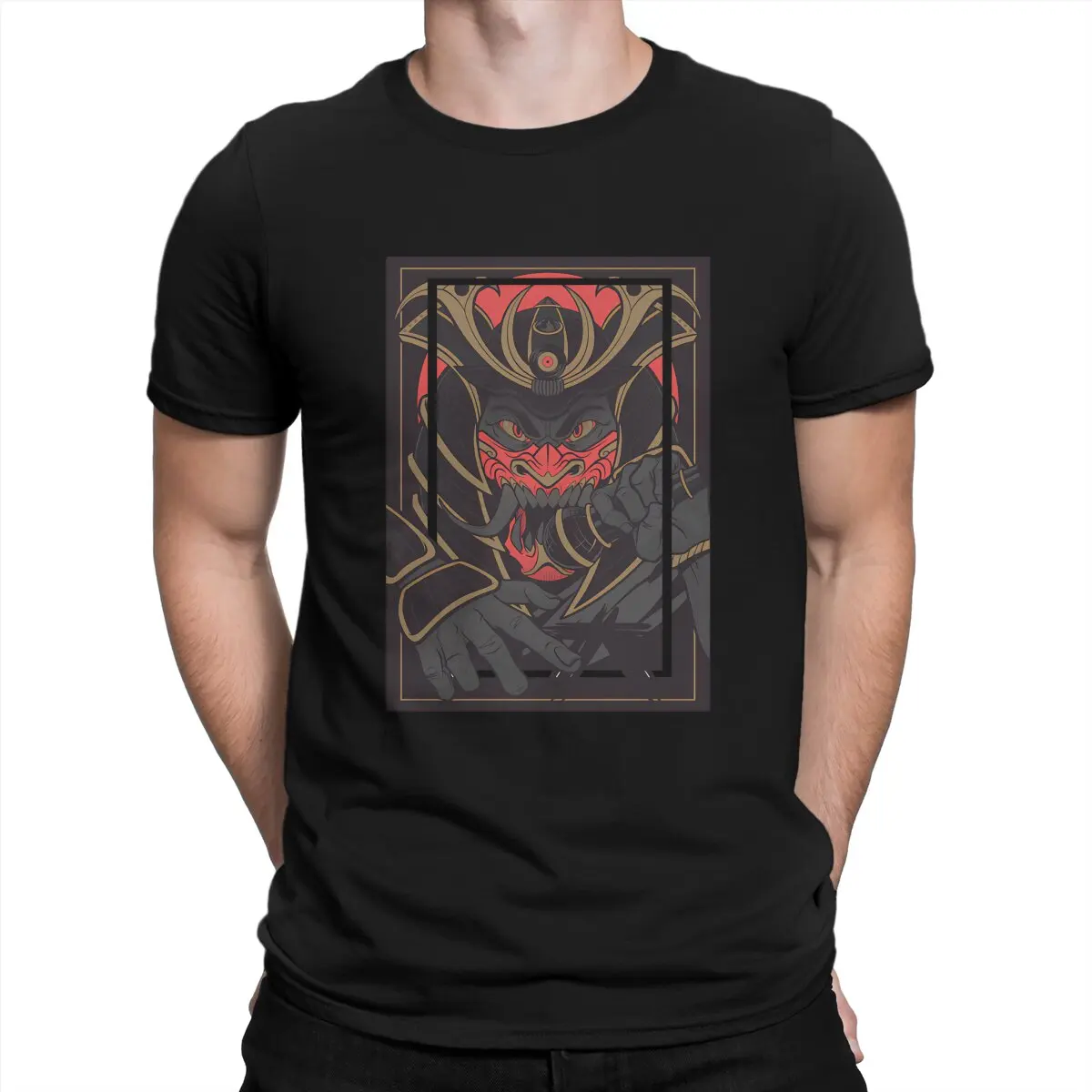 

Singing Samurai T Shirt for Men Cotton Funny T-Shirts Crew Neck Samurai Style Tees Short Sleeve Tops Gift Idea