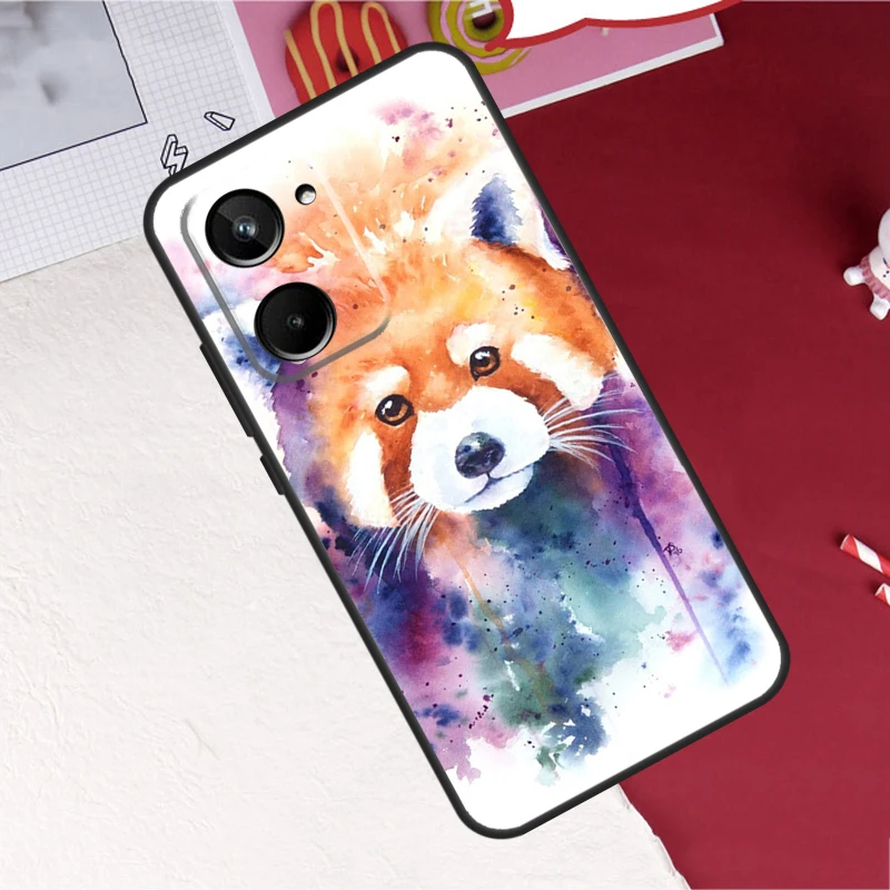 Чехол с изображением Красной панды для Realme 10 Pro Plus 8 9 C35 C31 C30 C11 C15 C21Y C25Y GT Neo 3T 2T 5
