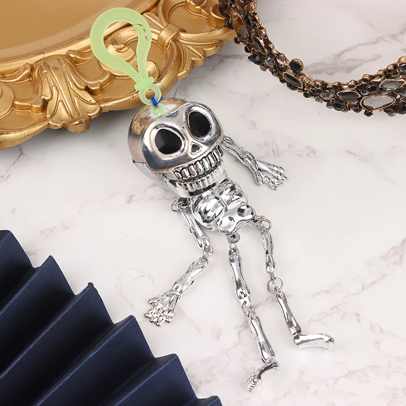 

Funny Pull Wire Skull Novelty Joker Toy Creative Pull Wire Skeleton Halloween Model Party Toys Kids Gift