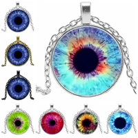 hot 2019 holy colorful eye jewelry glass bullet pendant necklace glamour girl jewelry