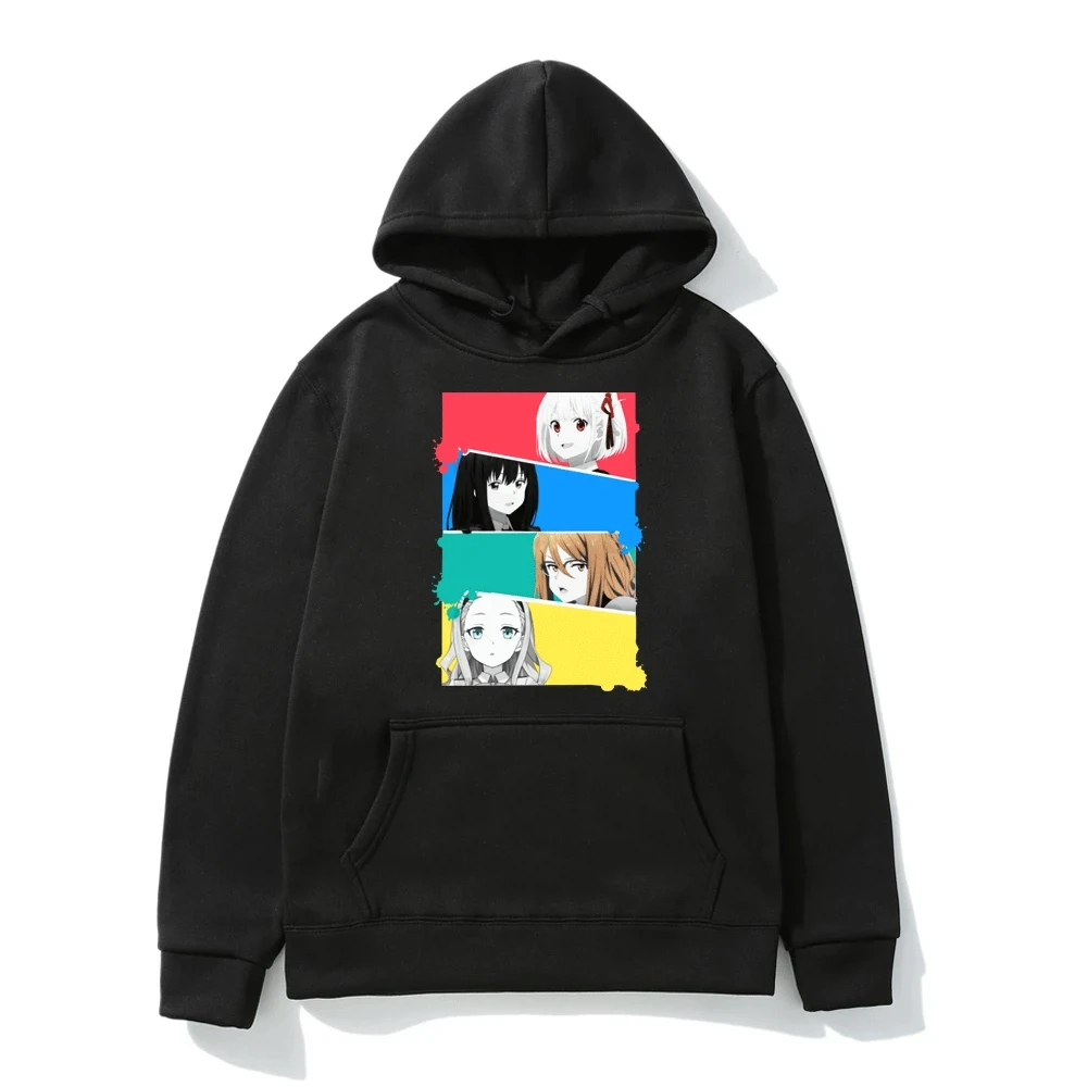 

2022 аниме Lycoris Recoil Chisato nishikier Takina иноуд Толстовка Повседневная Мужская Женская Толстовка Оверсайз уличная одежда флисовый пуловер