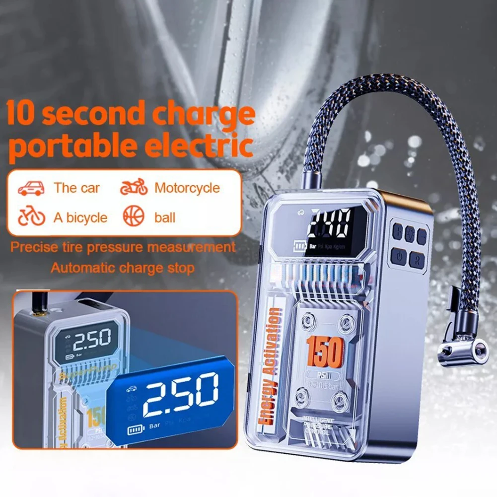 150PSI беспроводной автомобильный электрический насос для накачивания шин