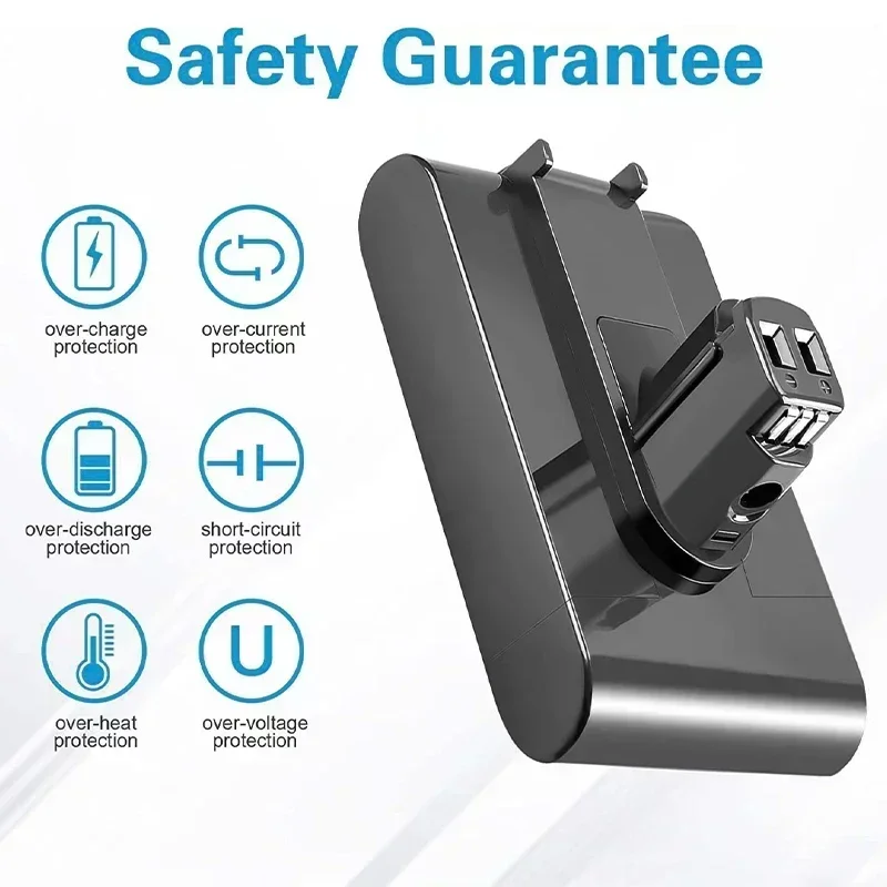 Suitable for Dyson 22.2V 9800-28000mAh A/B lithium-ion vacuum battery DC35 DC45 DC31 DC34 DC44 or charger |