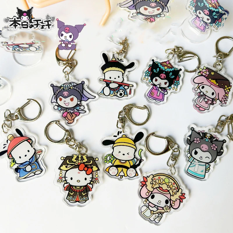 

Милый брелок Sanrio Kuromi Cinnamoroll Kawaii аниме Школьный портфель декоративные аксессуары Игрушки для девочек Подарки