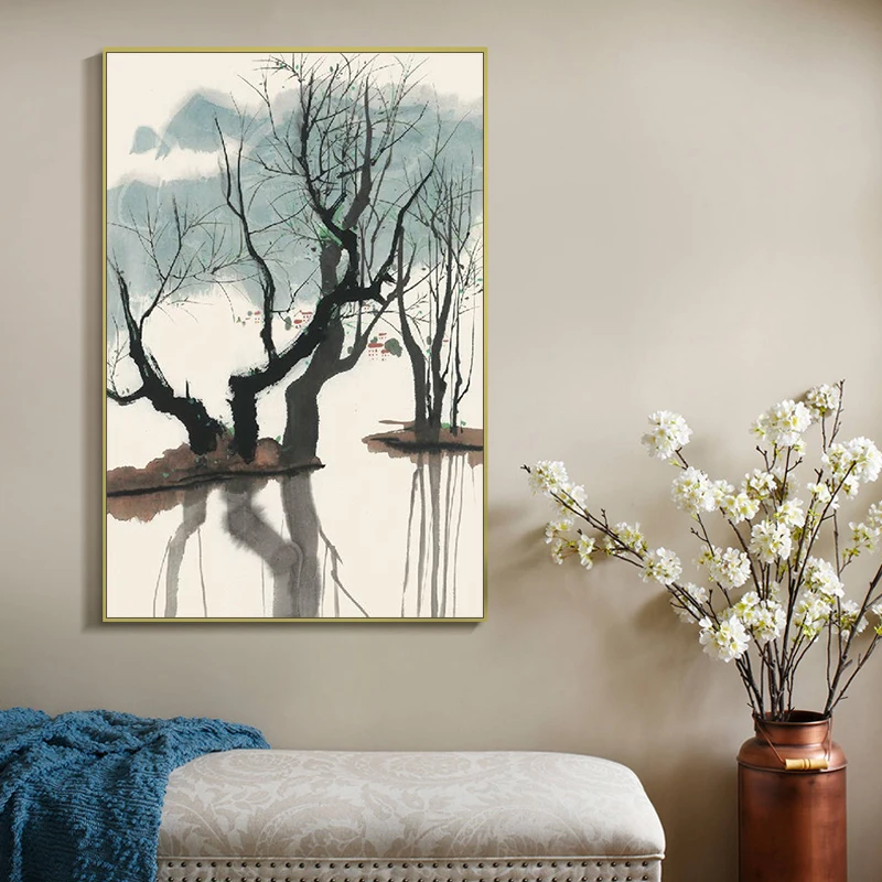 Традиционная картина с цветами для украшения стен