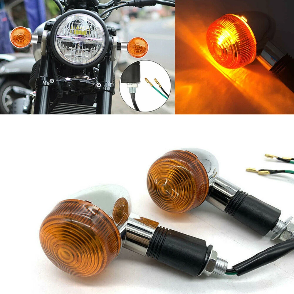 

2pcs Motorcycle Turn Signals Lights For Honda Shadow VT 750 1100 VTX 1300 1800 C For Yamaha Kawasaki Universal RETRO Turn light