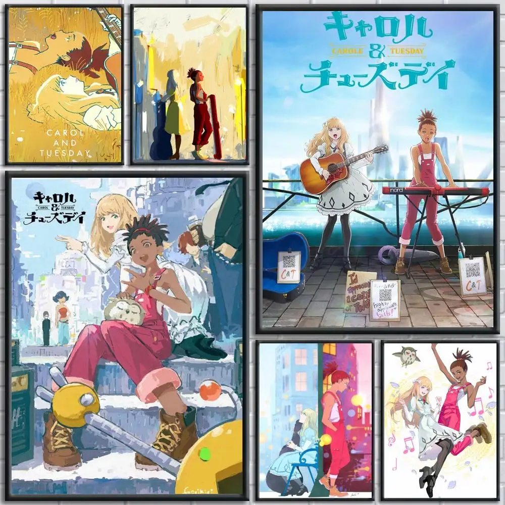 Фото C-Carole & Tuesday аниме постер наклейки живопись HD настенное искусство для спальни гостиной домашний декор водостойкое украшение подарок №1