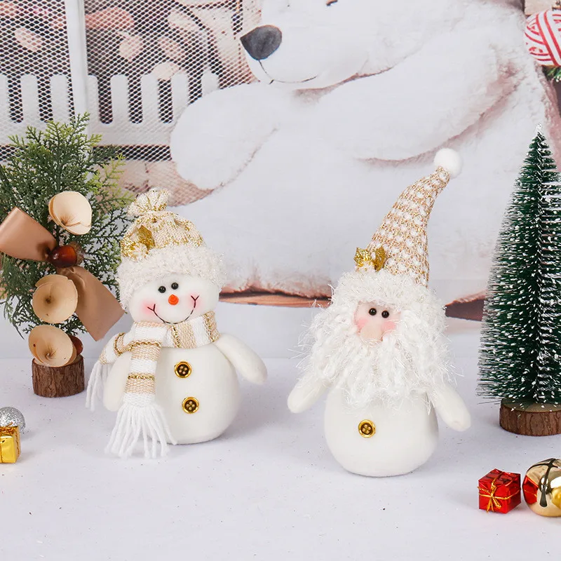 

Новогоднее и Рождественское украшение для дома, рождественские украшения, Мультяшные куклы Санта-Клаус, снеговик, рождественские подарки для детей на Рождество, 2023