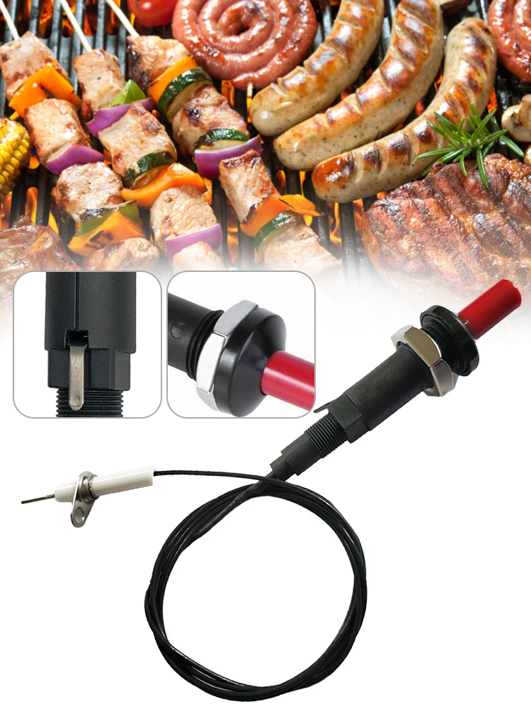 

1/2PC 2 Outlet BBQ Gas Grill Piezo Push Button Igniter with Spark Ignition Electrode