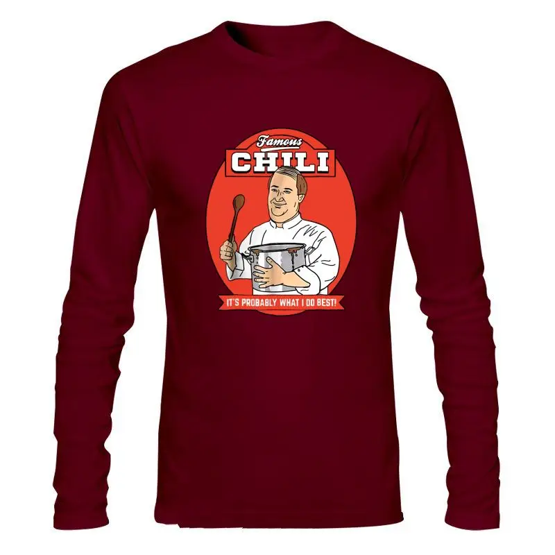 

Man Clothing Famous Chili It'S Probably What I Do Best Funny Kevin The Office Black T-Shirt Digital Printed Tee Shirt