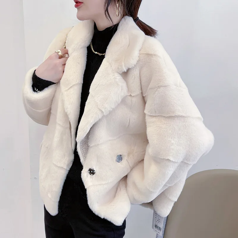 Real Mink Fur Coats Women Genuine Long Warm Fur Coat Ladies Winter Slim Lapel Collar Solid Outerwear Oversize Natural Fur Coats