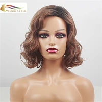 your style short wig black synthetic wig medium short wavy wigs auburn red black women female wig for women gilrs cosplay party