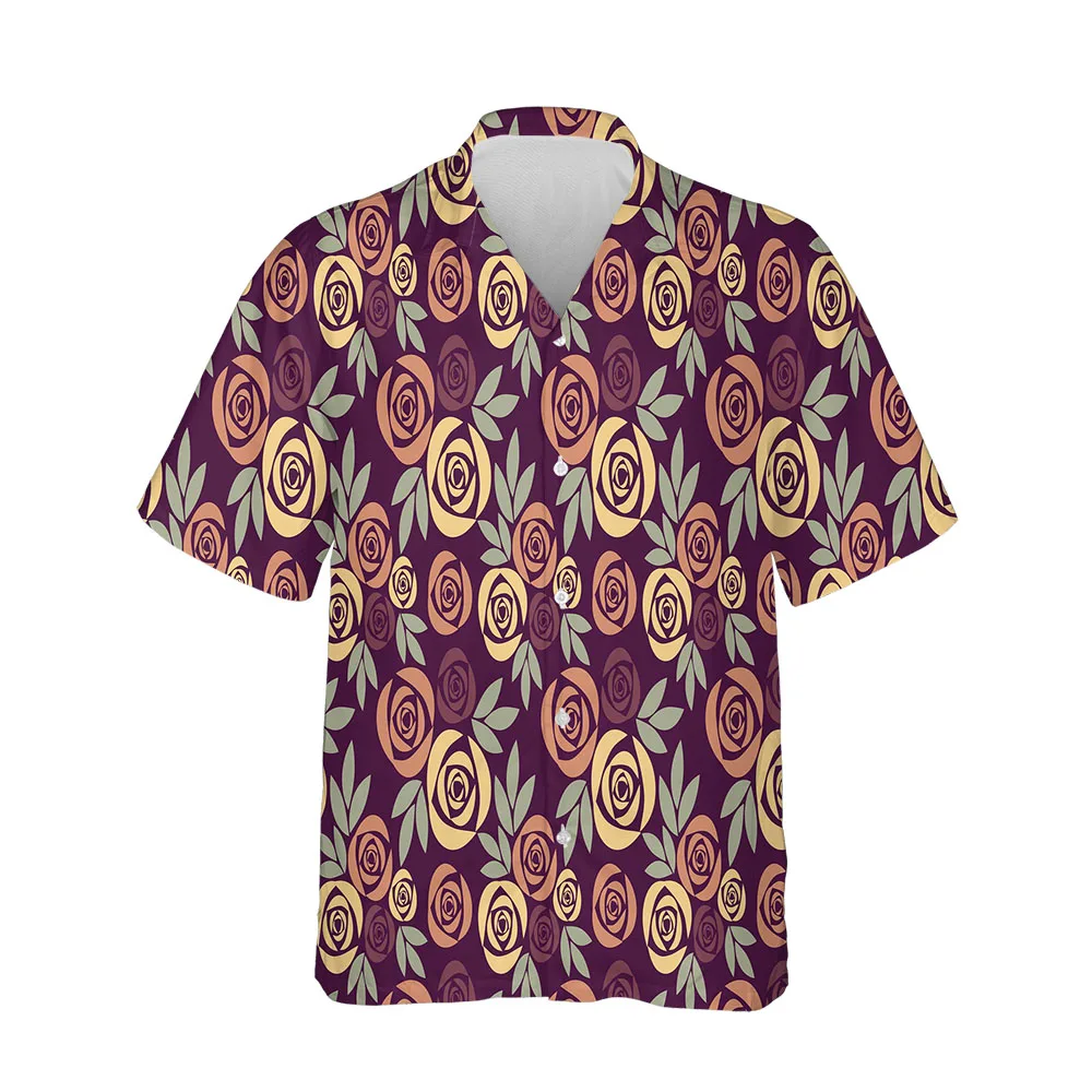 Jumeast 3D Summer Beach Mens Hawaiian Shirt Short Sleeve Aesthetic Clothing Blouses Streetwear Breathable Comfortable Men Shirt