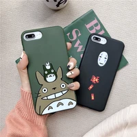 jamular cute cartoon happy totoro phone case for iphone 13pro 7 8 6 plus xr xs 12 11 pro max se3 20 anime soft cover coque shell