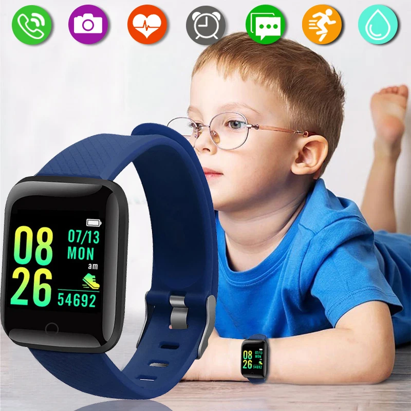 

Silicone Kids Smart Watch Children Sport Smartwatch Fitness Tracker For Boys Girls Electronic Smart Clock Waterproof Smartwatch