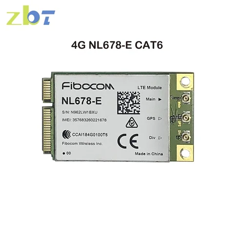 Оригинальный бывший в употреблении 4G модем, модель CAT6 NL678-E LTE Mini PCIe 3G 4G Fibocom, модуль с поддержкой Openwrt для Wi-Fi маршрутизатора, работающего в России, Европе и Азии