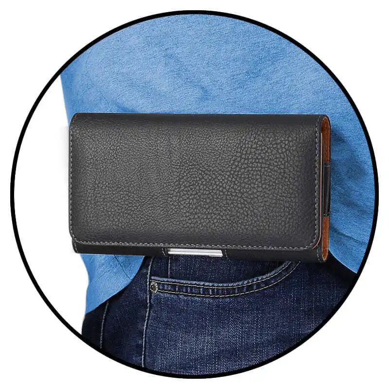 

Leather phone belt case 6.5/5.8/4.7'' Waist Bag Magnetic Vertical Phone Case for iPhone XR XS Max 8 13 Pro Pouch Cover Belt Clip