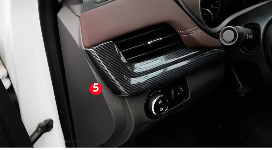 13 шт. салон автомобиля из углеродного волокна декоративная панель переключения