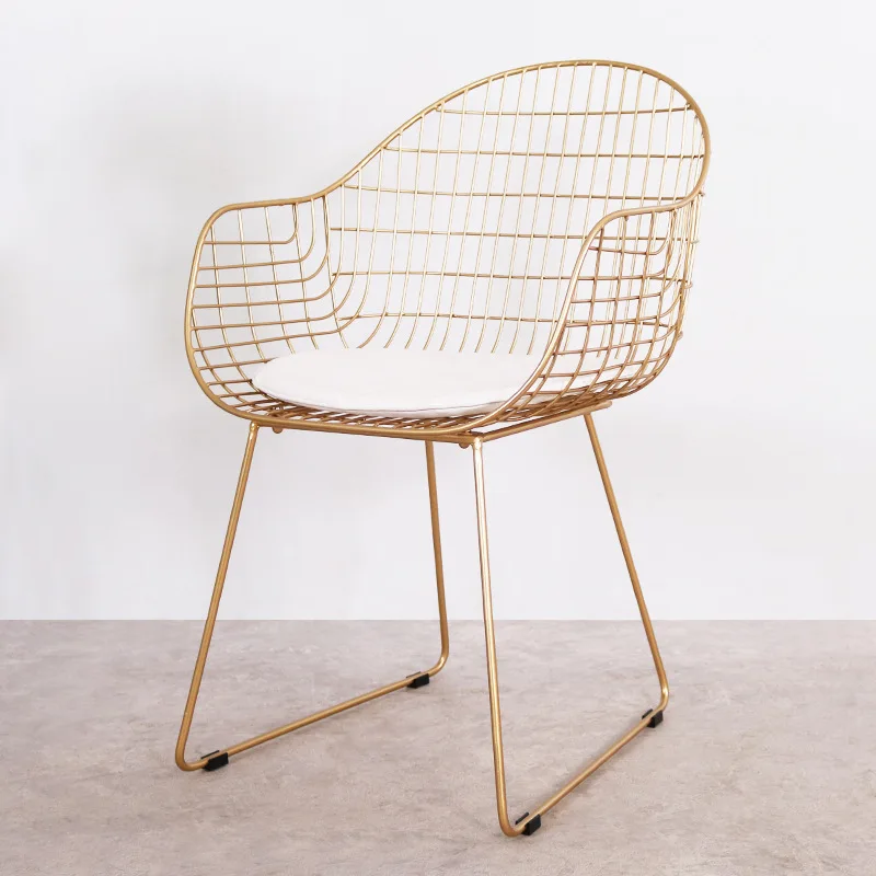 

Luxury Metal Dining Chairs Modern Hand Gold Ergonomic Bedroom Accent Relax Armchair Design Sedia Da Scrivania Garden Furniture