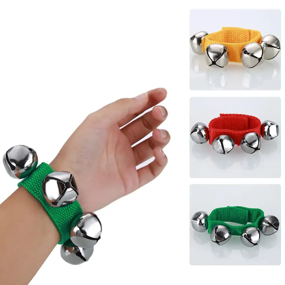

Wrist Bell 4 Jingle Bell Bracelet Shaker Handbell Dance Rattle Children Kindergarten Musical Toy Kids Games Instruments