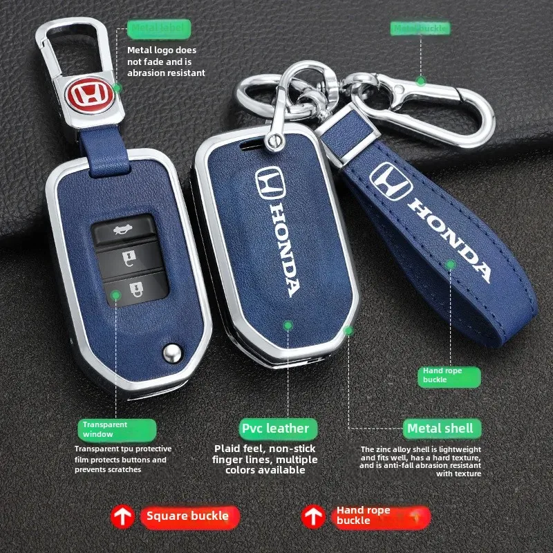 Кожаный чехол для ключей от машины Honda NS125 Crack PCX Buddha Seven Count Uhr 150350 Пряжка корпуса