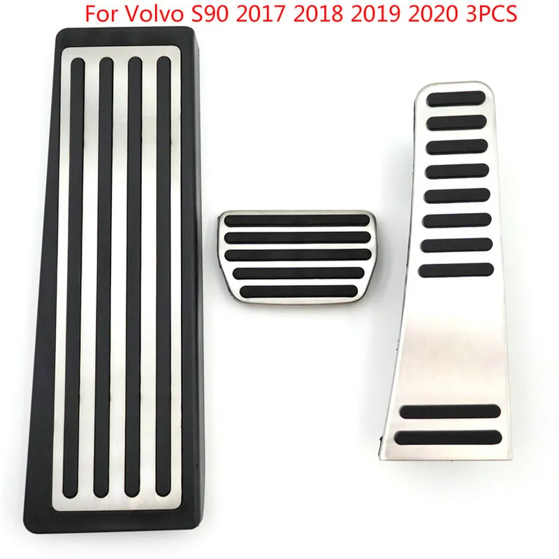 

Для Volvo XC60 XC90 S90 2017 2018 2019 2020 из нержавеющей стали автомобильный тормоз акселератора педаль сцепления Подножка педаль Крышка