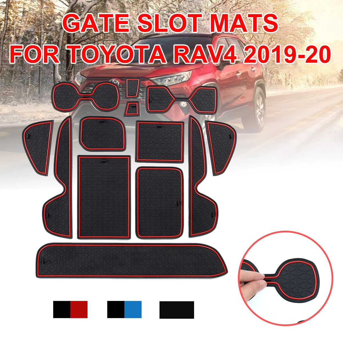 

Противоскользящий коврик для Toyota RAV4 2019 2020 для XA50 RAV IV 50 коврики с прорезями для ворот резиновые прокладки коврик автомобильные наклейки аксессуары