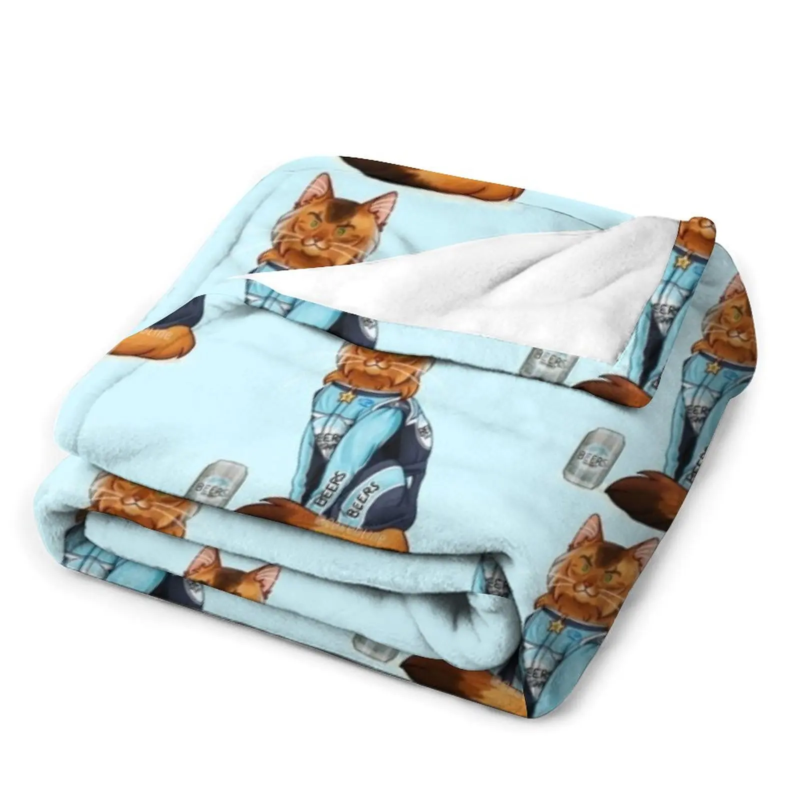 Летнее одеяло в клетку с индивидуальным подарком