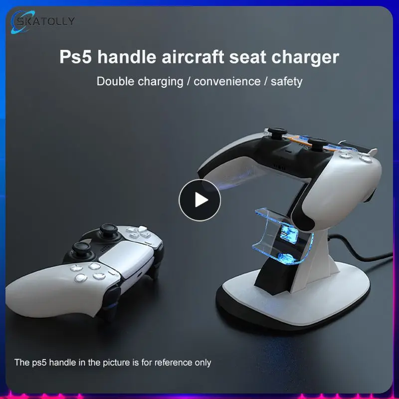 

Controller Charger Stand Wireless With Indicator Lights Joystick Charging Dock For Sony Ps5 Controller Charging Cradle Abs Dual