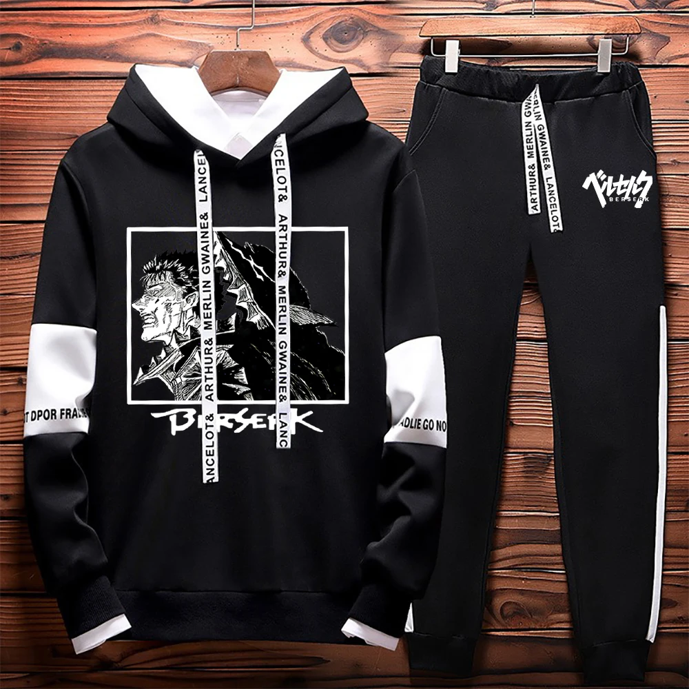 

Толстовка с капюшоном в стиле хип-хоп, комплект свитшот с принтом в стиле Харадзюку, толстовка с капюшоном и штаны унисекс Y2k, комплект толст...