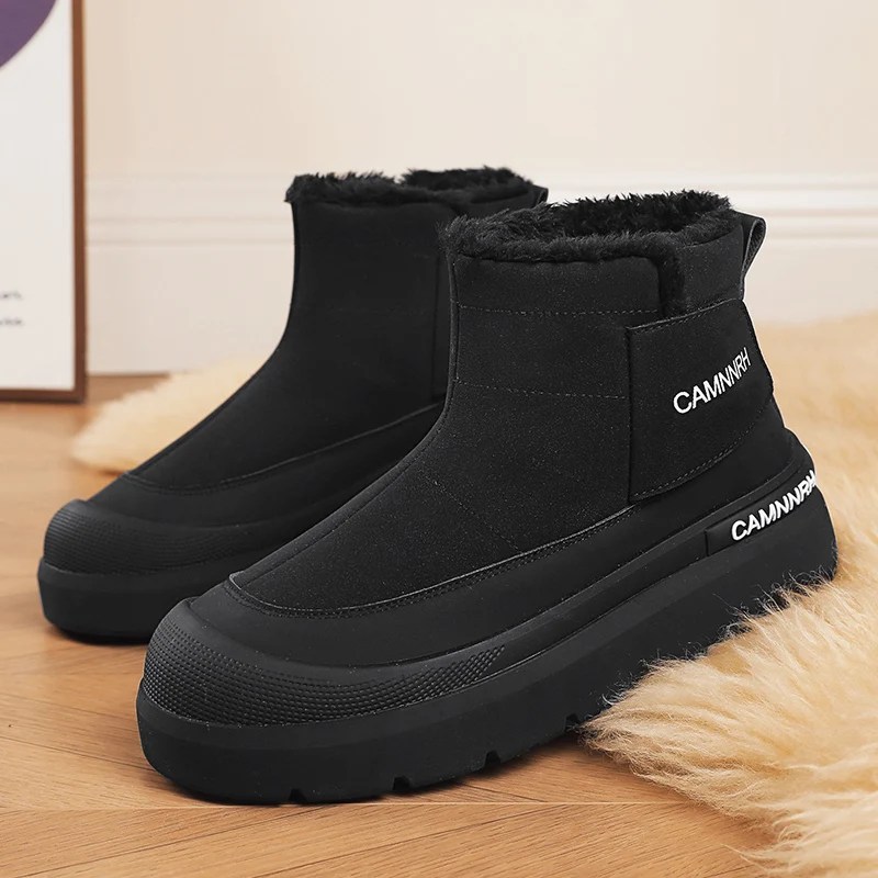 Мужские зимние ботинки водонепроницаемые нескользящие удобные теплые уличные