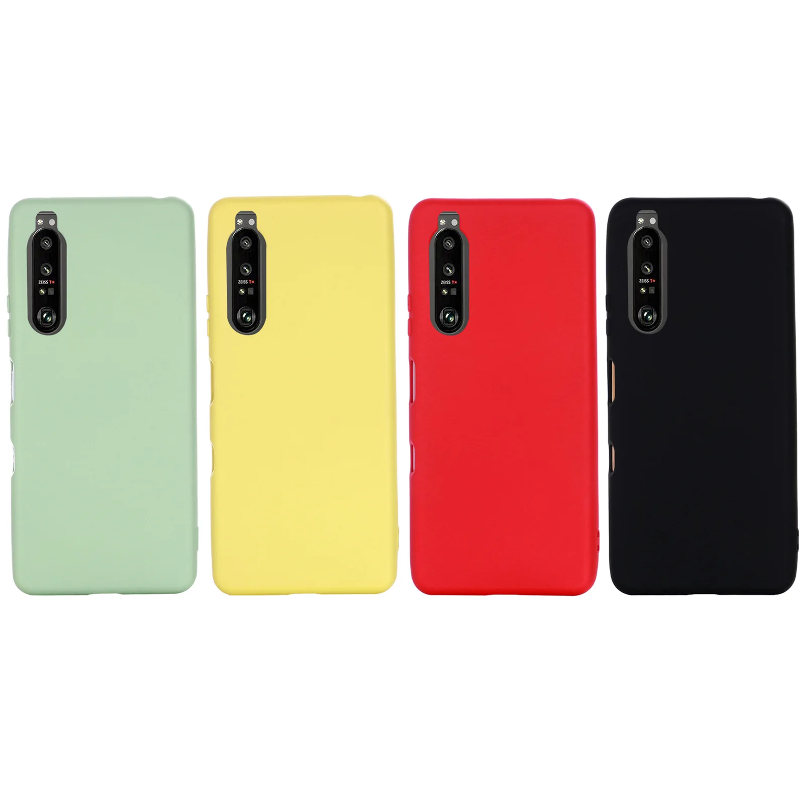 

Original Square Liquid Silicone Phone Case For Sony Xperia 1 5 10 III II Full Lens Protection Cover