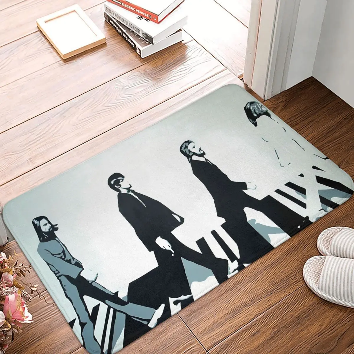 

The Beatle Band Kitchen Non-Slip Carpet Cool Living Room Mat Welcome Doormat Floor Decor Rug