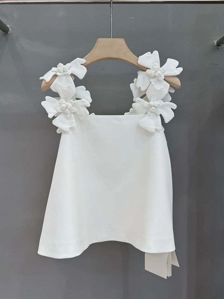 Женский комплект из топа и юбки VGH однотонный облегающий двух предметов топ без