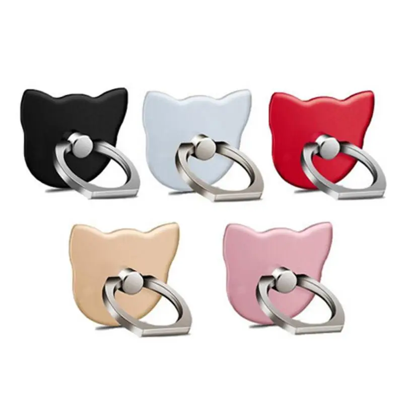 

Portable Mobile Phone Ring Bracket Creative Ring Bracket Set Mobile Phone Ring Buckle Back Sticker Cat Head Lazy Bracket