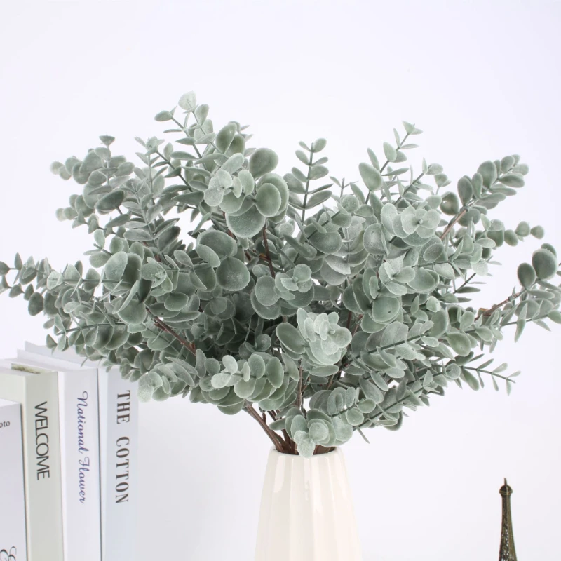 Nordic Style Artificial Plant Eucalyptus Money Leaf Home Wedding Decoration Green Plant Bonsai Flower Arrangement Bouquet
