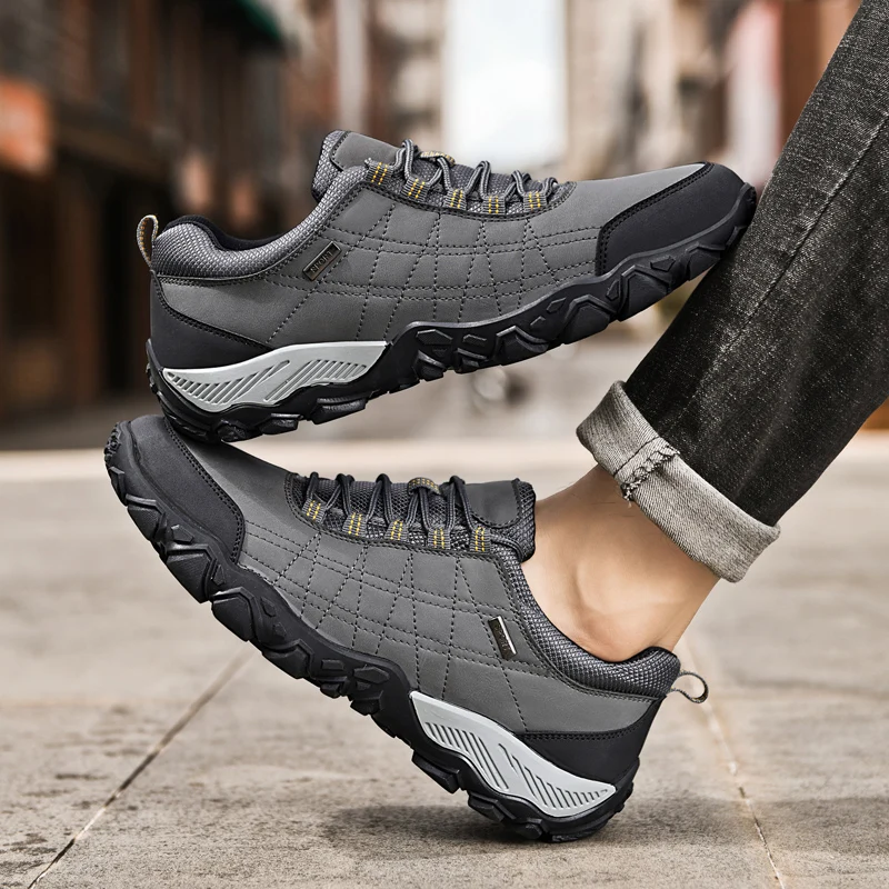 Man Hiking Shoes Arrival Leather Climbing Trekking Hunting Sneakers Wear-resistant Outdoor Sport Shoes Sneakers For Men 2022 New