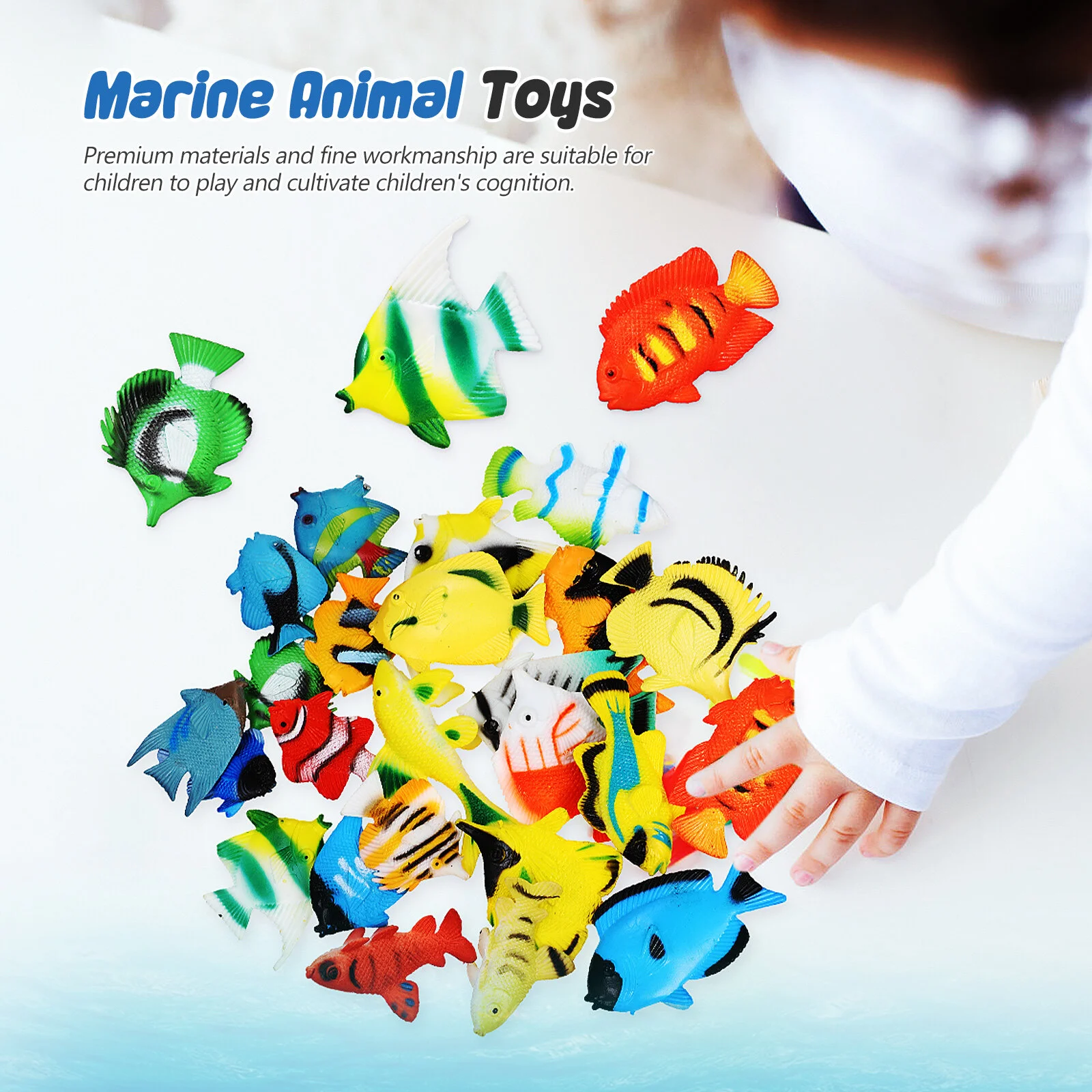 

Ocean Fish Plastic Models Figurines Decor Tropical Figures Craft Decorations Playthings Toys