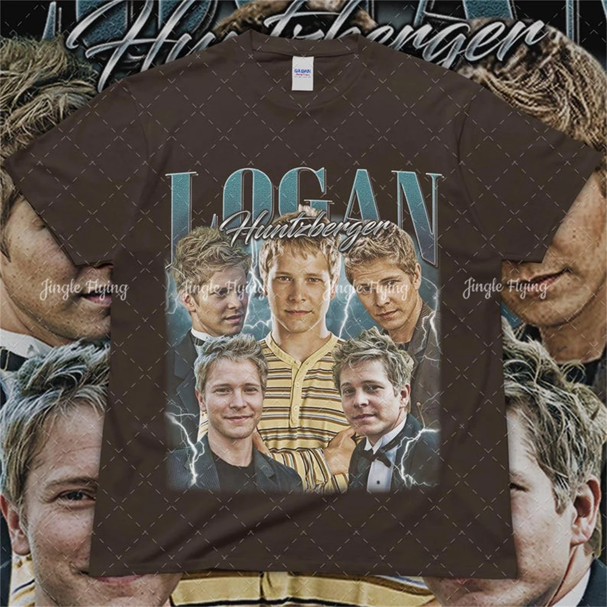 Винтажная футболка Logan Huntzberger подарочная унисекс для женщин и мужчин