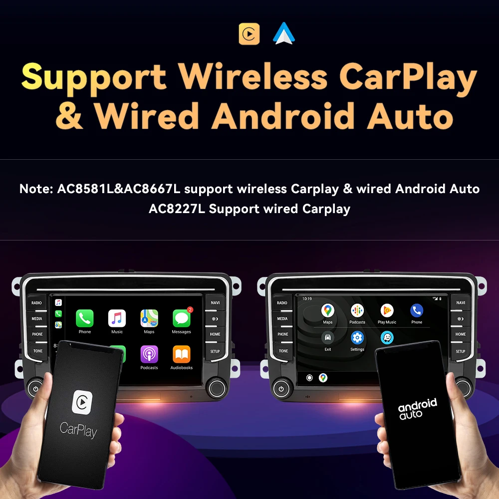 Автомобильная Мультимедийная система Carplay мультимедийная Беспроводная