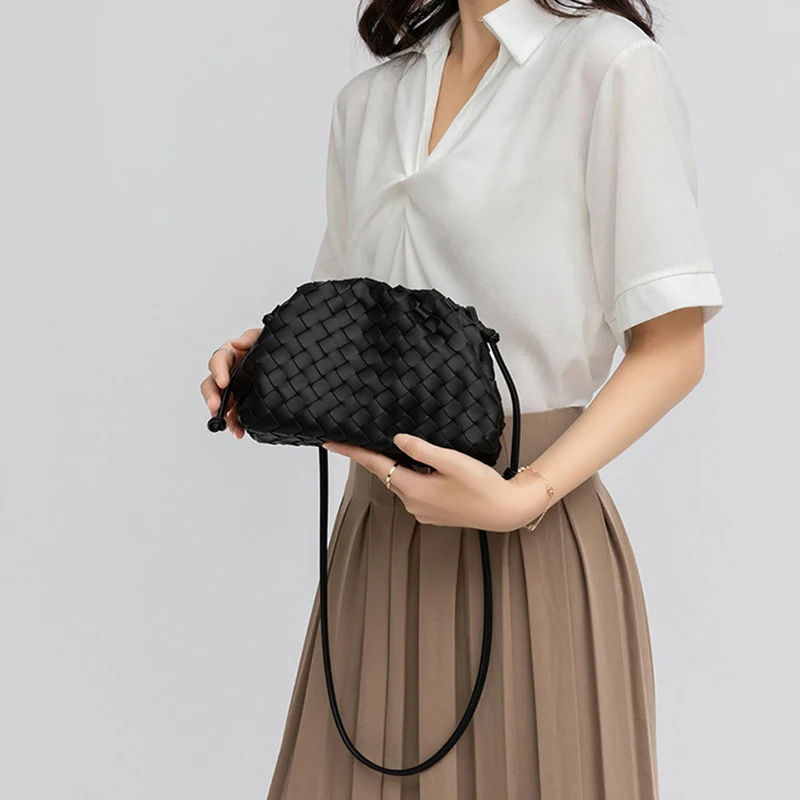 

Brand Design Shoulder Bags For Women Leather Woven Cloud Bag Luxury Designer Crossbody Bag Fashion Hobo Women's Clutch Bolsa