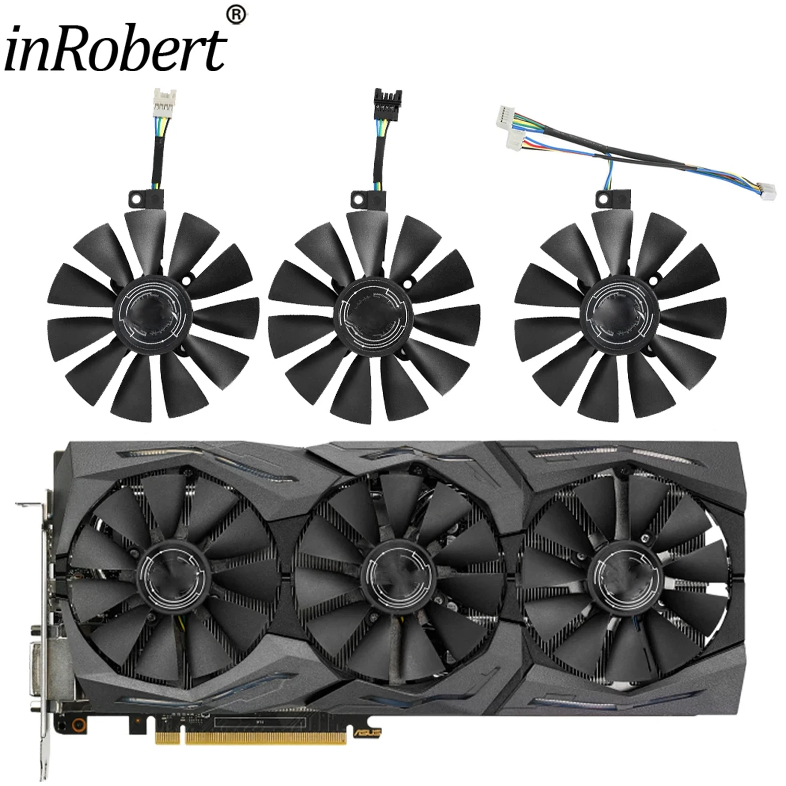 Фото 87 мм FDC10U12S9-C FDC10H12S9-C для ASUS GTX 980 Ti R9 390X 390 GTX 1060 1070 1080 Ti RX 480 RX480 Вентилятор охлаждения видеокарты №1