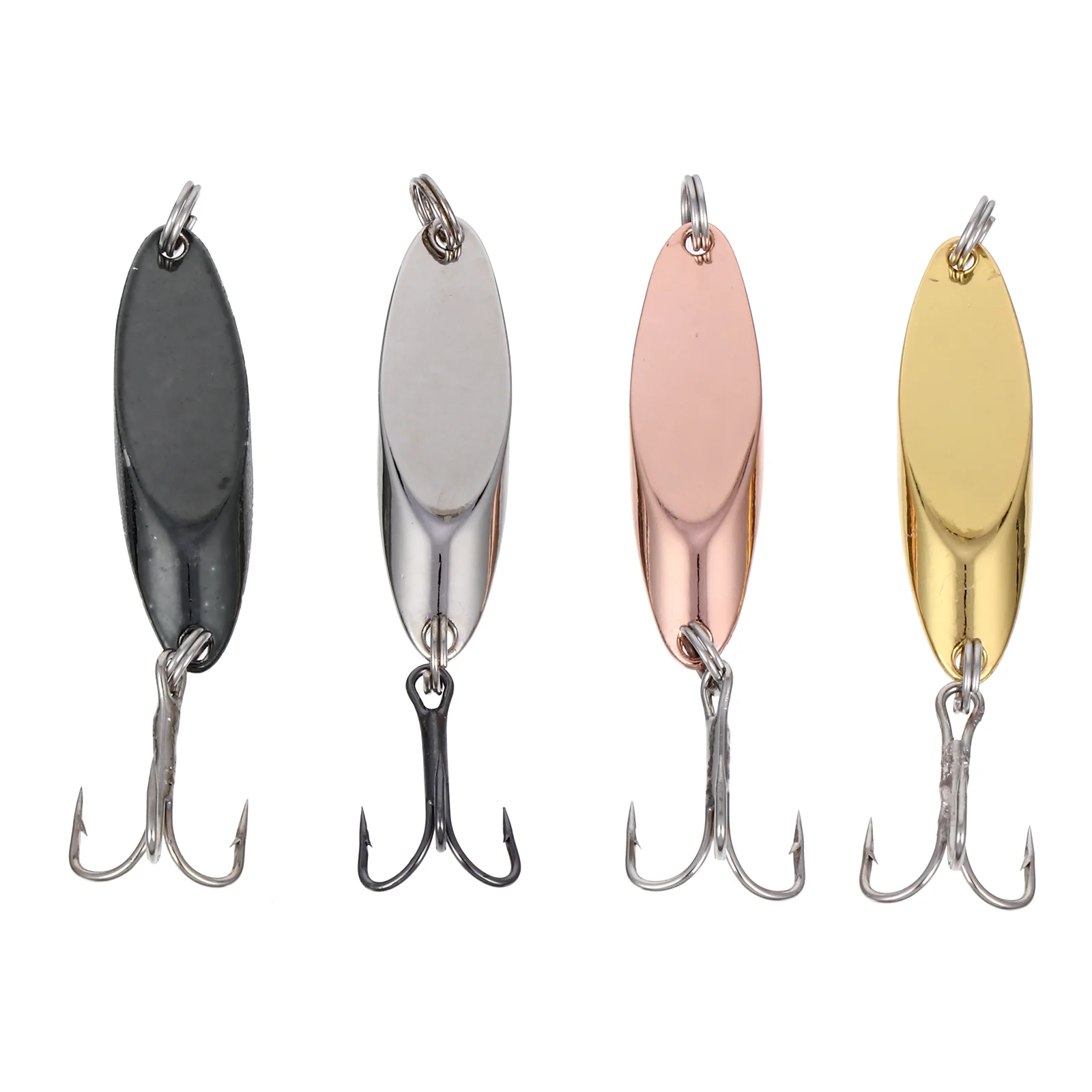 

4 Pcs Trout Spoons Fake Bait Fishing Lure Metal Baits Gift Father Sequins Lures