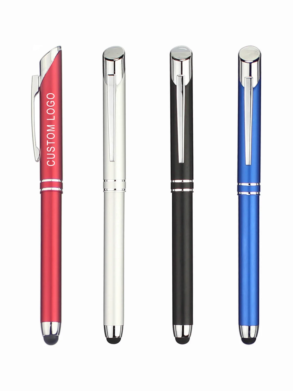 2 in 1 Metal Stylus Ballpoint Pen Touch Screen Ball pen Customize Logo Promotional Phone&Pad Gift Stylus Personalized Giveaway